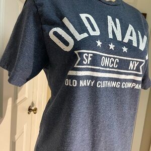 Old Navy Navy Blue Tee with White Print